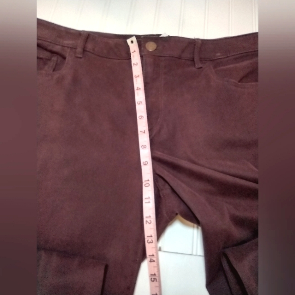 LOFT women's burgundy stretchy leggings size (12) - Picture 13 of 15